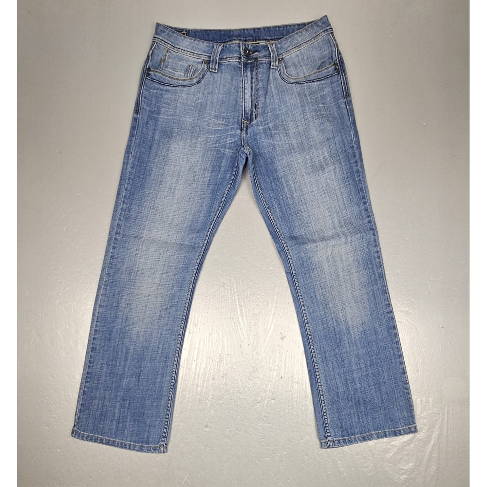 Buffalo David Bitton Jeans Mens 32x29 Danzn Blue Medium Wash Straight Leg Denim